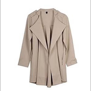 Tan open waterfall coat